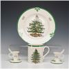 Image 1 : 4pc Spode Christmas Tree Plate, Mug and Candle Holders