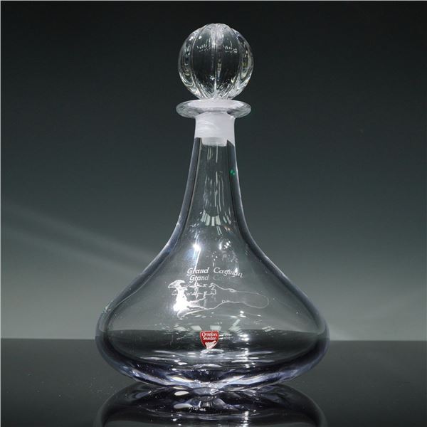 Orrefors Crystal Decanter and Stopper, Grand Canyon