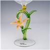 Image 4 : 2pc Yurana Design Wine Glasses, Lilys and Hummingbirds