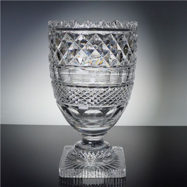 Waterford Cut Crystal Large Pedestal Vase