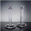 Image 1 : Pair of Crystal Columnar Candle Holders