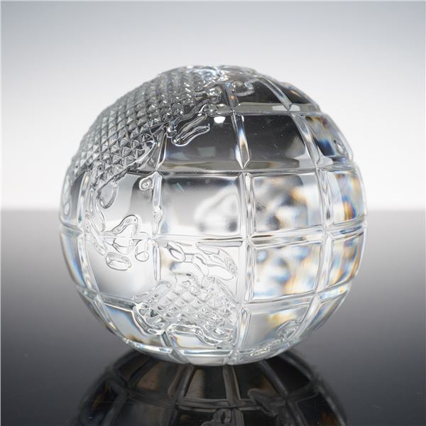 Waterford Crystal Globe Paperweight Signed by Liam Farrell