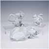 Image 1 : 3pc Glass Animal Figurines and Bowl