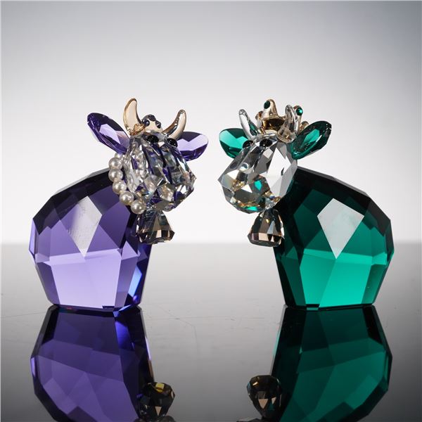 Swarovski Crystal Lovlots Figurines, King and Queen Mo