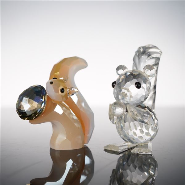 2pc Swarovski Crystal Figurines, Squirrel V2 & Lovlots Gracy
