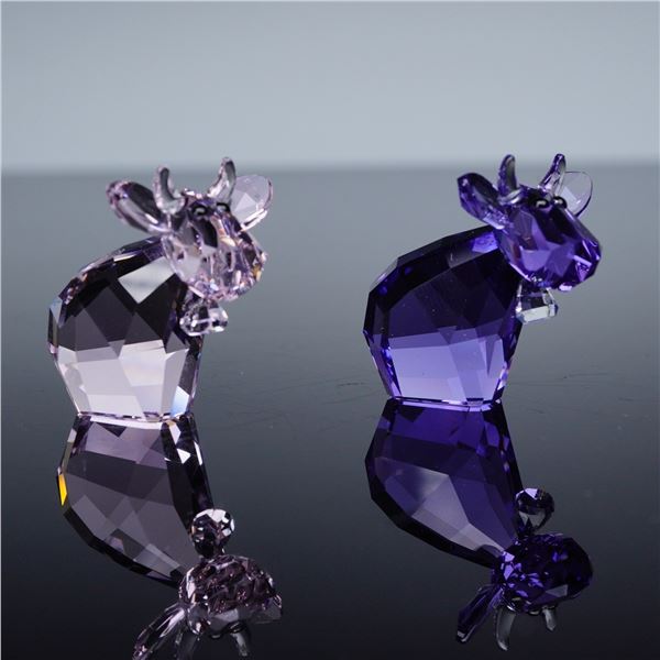 2pc Swarovski Crystal Lovlots Mini Mo Figurines, Violet, Tender Pink