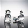 Image 1 : 2pc Swarovski Crystal Figurines, Owlet and Dove