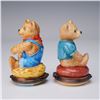 Image 2 : 2pc Halcyon Days Teddy Bear Treasure Boxes