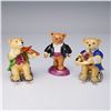 Image 1 : 3pc Halcyon Days Teddy Bear Figurines, Orchestra