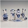 Image 2 : 7pc Boleslawec and The Potting Shed Delft-Style Animal Figurines