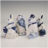 Image 3 : 7pc Boleslawec and The Potting Shed Delft-Style Animal Figurines