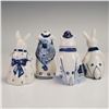 Image 4 : 7pc Boleslawec and The Potting Shed Delft-Style Animal Figurines