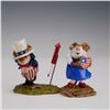 Image 3 : 5pc Wee Forest Folk Figurines, 4th of July Themed