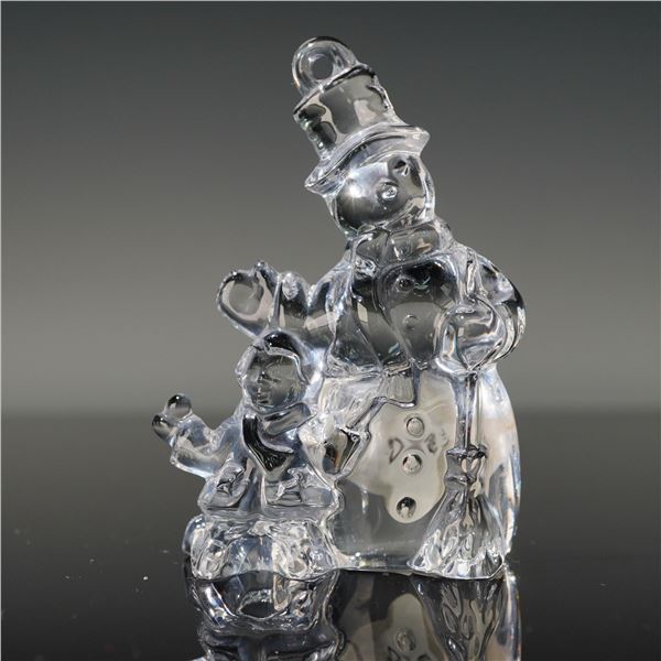 Waterford Crystal Christmas Ornament, Snowman and Child