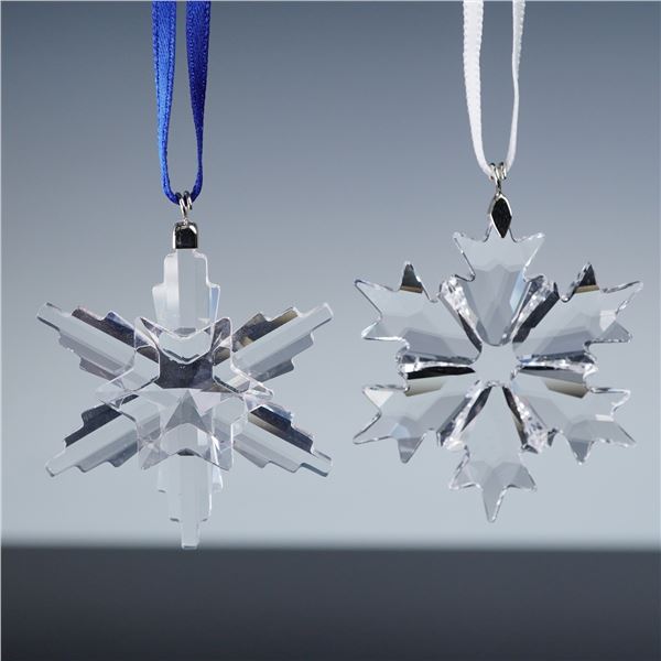 2pc Swarovski Crystal Christmas Snowflake Ornaments