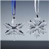 Image 1 : 2pc Swarovski Crystal Christmas Snowflake Ornaments