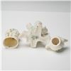 Image 3 : 3pc Porcelain Shamrock Bud Vase and Ornaments