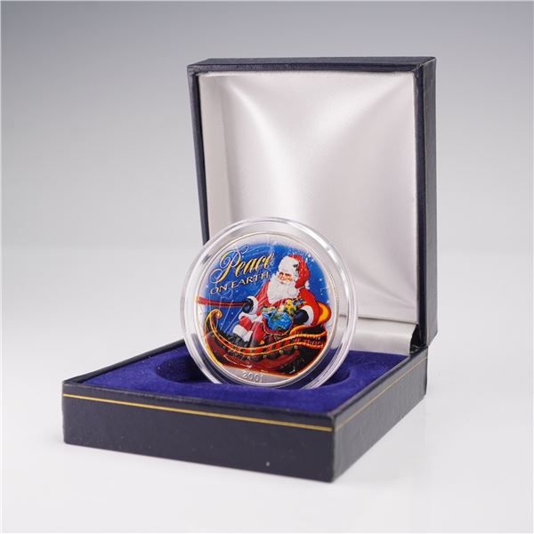 2001 American Silver Eagle Santa Claus Colorized Dollar