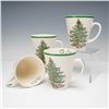 Image 2 : 9pc Spode Porcelain Christmas Tree Dessert Set- Cups & Plates