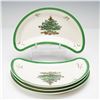 Image 5 : 9pc Spode Porcelain Christmas Tree Dessert Set- Cups & Plates