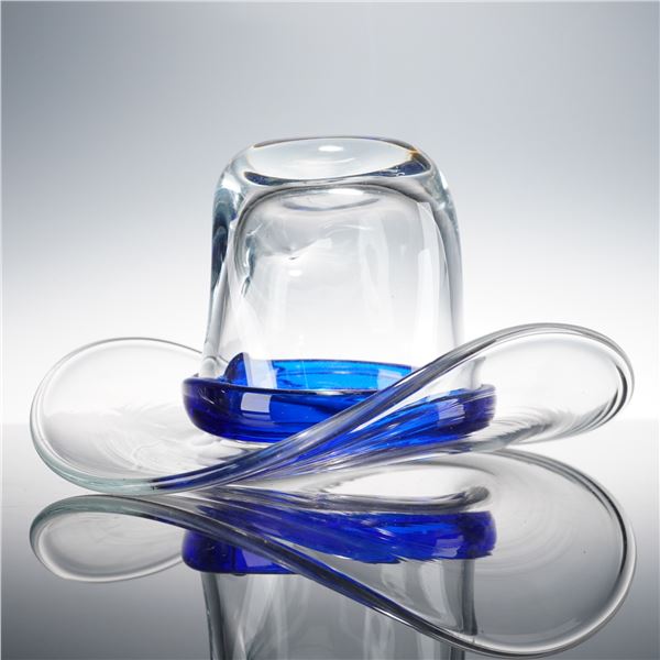 Blenko Glass Cowboy Hat Ice Bucket