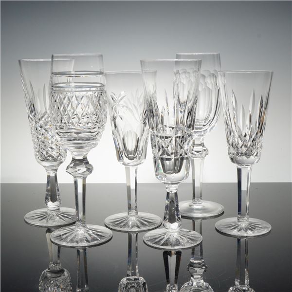 6pc Waterford Crystal Wine & Champagne Glasses