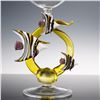 Image 2 : 2pc Yurana Design Handmade Glass Figural Goblets, Fish Motif