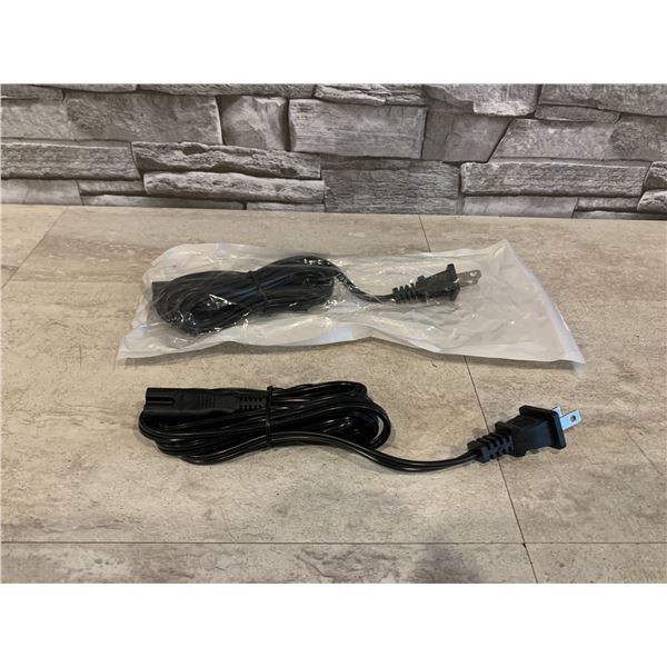Lot of 2 Power Cord AC 2 Prong C8
