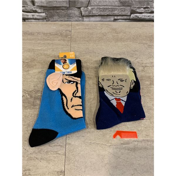 2 Pairs of Funny Socks - Spok & Donald …