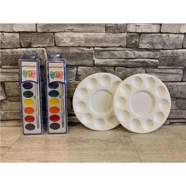 2 Packs of Watercolor Paints - 1 Pallete