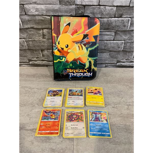 Small Pokemon Storage Binder With 100 Common Pokemon Cards
