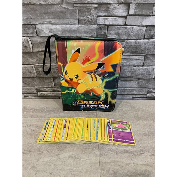 Small Pokemon Storage Binder With 100 Common Pokemon Cards