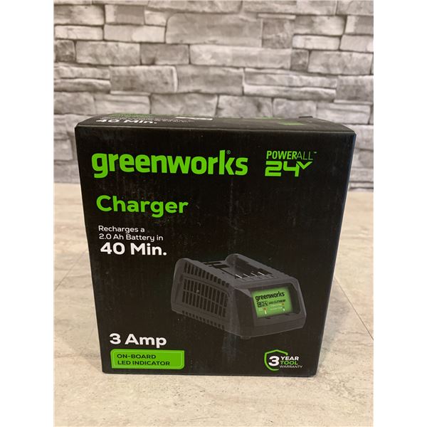 Greenworks Powerall 24V Charger - 3 Amp