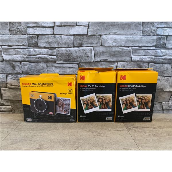 Kodak Mini Shot 2 Retro 4Pass 2-in-1 Instant Camera and Photo Printerd