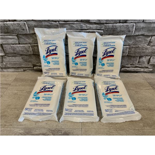 Box of 6 Packs Lysol Sumply - Multi-Purpose Cleaning Wipes