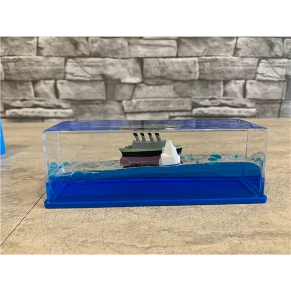 Titanic With Iceberg Fluid Drift Bottle