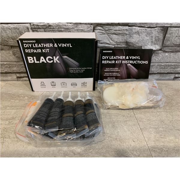 Nadamoo DIY Leather & Vinyl Repair Kit Black
