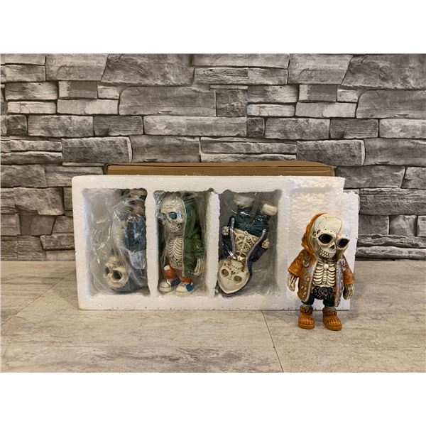 4 Pcs Skeleton Decorations - Realistic Resin Skeleton Figurines