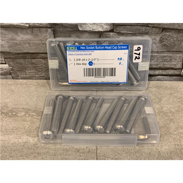 Lot of 2 x 10 Pcs - Hex Socket Button Head Cap Screws