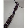 Image 5 : Amethyst Necklace w/ Large Circular Pendant 36"L