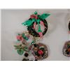 Image 2 : Pair Large Vintage Lunch at the Ritz Earrings w/ Koi & Orchids Design, Signed & Dated 1985,  4"L