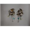 Image 4 : Pair Large Vintage Lunch at the Ritz Earrings w/ Angel Fish Design, Signed & Dated 1985?,  3"L