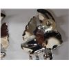Image 5 : Pair Large Vintage Lunch at the Ritz Earrings w/ Angel Fish Design, Signed & Dated 1985?,  3"L