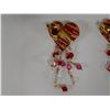 Image 3 : Pair Large Vintage Lunch at the Ritz Earrings w/ Hearts Design, Signed & Dated 1985?,  3"L