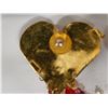 Image 5 : Pair Large Vintage Lunch at the Ritz Earrings w/ Hearts Design, Signed & Dated 1985?,  3"L