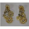 Image 1 : Pair Large Vintage Lunch at the Ritz Earrings w/ Crystal Star Snowflake Design, Signed & Dated 1985?