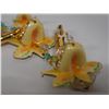 Image 6 : Pair Large Vintage Lunch at the Ritz Earrings w/ Hawaiian Orchids Design, Signed & Dated 1985?,  3.5