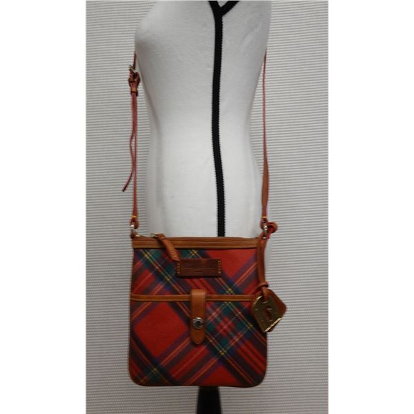 Dooney & Bourke Tartan Cross-Body Bag w/ Shoulder Strap 7" x 8.5"