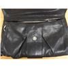 Image 6 : Kooba Black Leather Clutch Bag w/ Magnetic Clasp & Dust Bag 14" x 7"