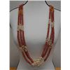 Image 1 : Niihau Triple-Strand Pink PoePoe Shell Lei w/ COA 37"L